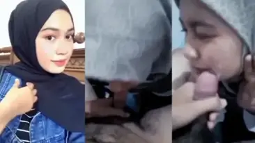 Hijaber Cantik Sepong Kontol Sampe Crot Di Muka Basah